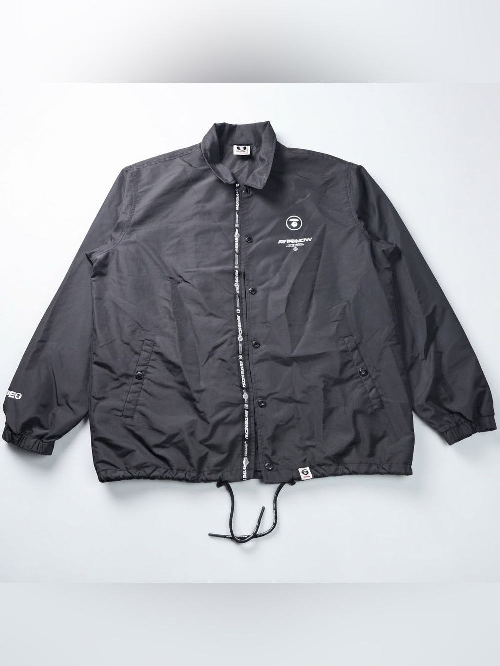 A Bathing Ape AAPE Now Black Coaches Jacket Size M